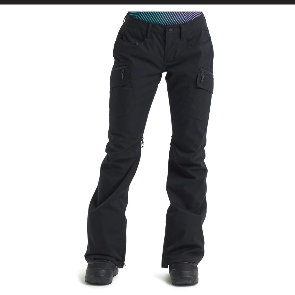 Burton Gloria Stretch Black Ski Pant. Size L Short